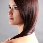 shiny, straight hair